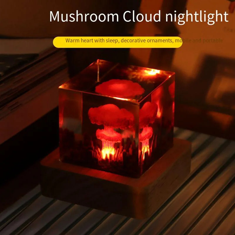 Retail 1 PCS Mushroom Cloud Nuclear Explosion Lamp Atomic Bomb Model Atmosphere Lamp Decoration Creative Gifts for Kids