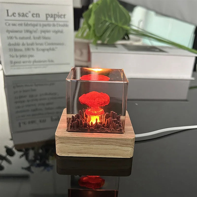 Retail 1 PCS Mushroom Cloud Nuclear Explosion Lamp Atomic Bomb Model Atmosphere Lamp Decoration Creative Gifts for Kids