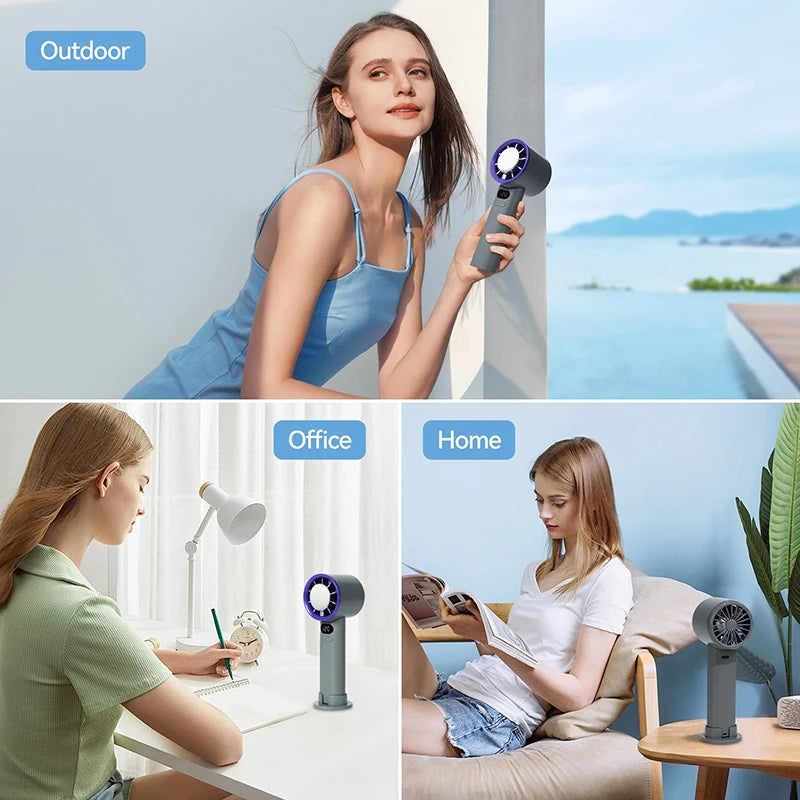 Xiaomi Mini Handheld Fan 120 Speed Portable Desktop Fans Instant Cooling with Ice Mode Rechargeable Stylish Fan for Women New