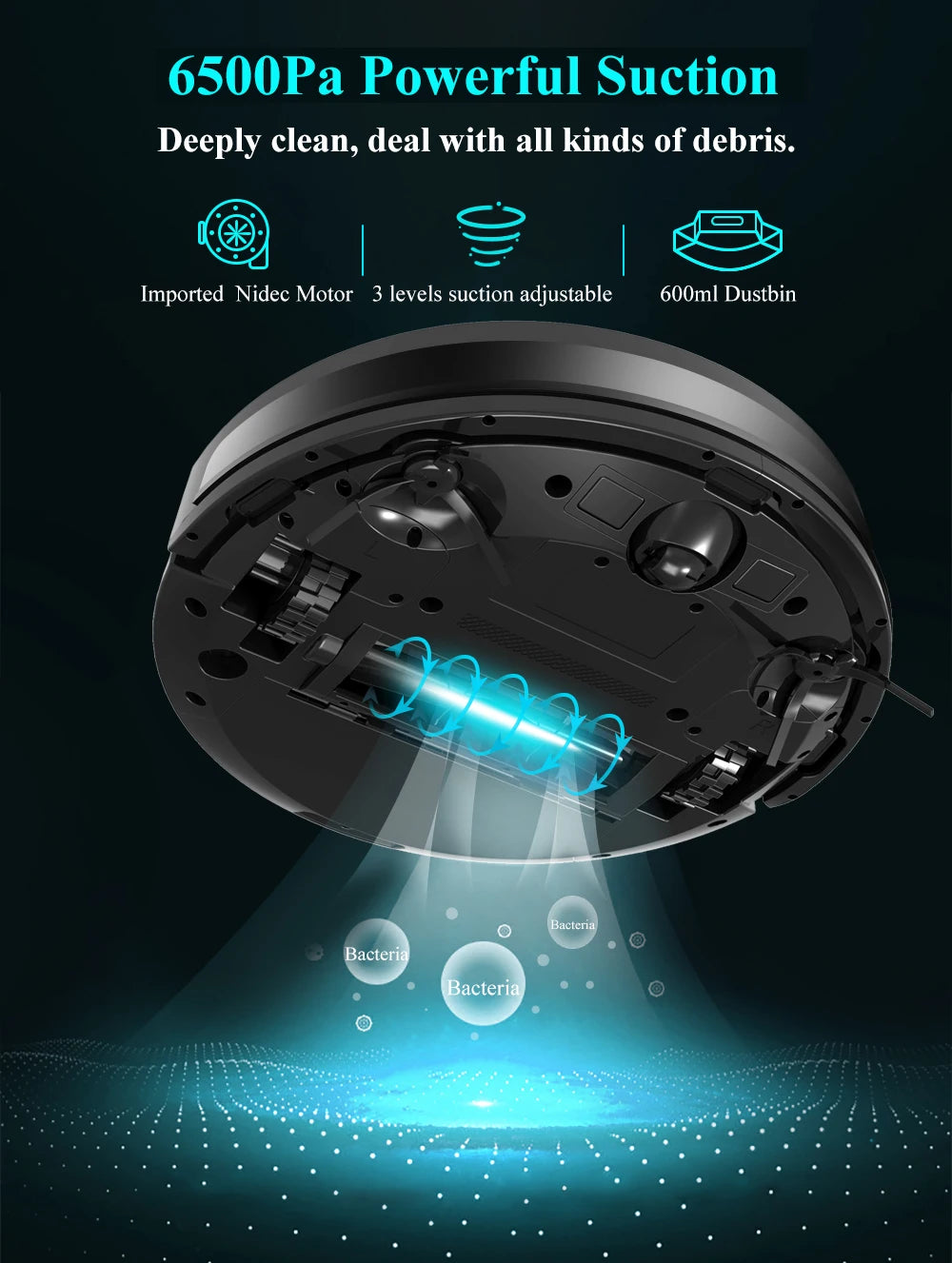 X8 Robot Vacuum Cleaner ,Laser System, Multiple Floors Maps, Zone Cleaning,Restricted Area Setting for Home Carpet Cleaning