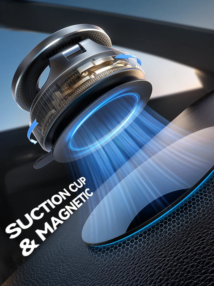 Joyroom Magnetic Suction Cup Phone Mount Vacuum Magnetic Car Phone Holder Mount with 360° Metal Strut for Iphone Samsung Xiaomi