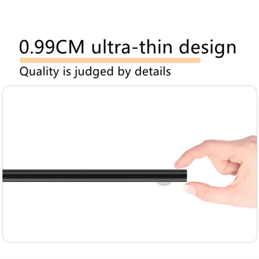 Motion Sensor Tri Color Dimmable LED Night Light USB Rechargeable Lamp for Kitchen Wardrobe Cabinet Lighting 20Cm/30Cm/60Cm Leds