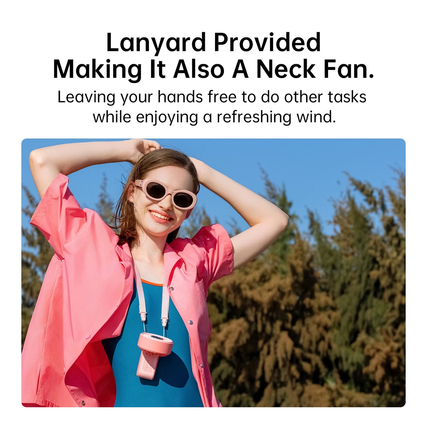 Portable Handheld Fan with LED Display,5 Speeds,5000Mah,150°Folded,3-In-1 Hand/Desk/Neck Multifunction Personal Fan