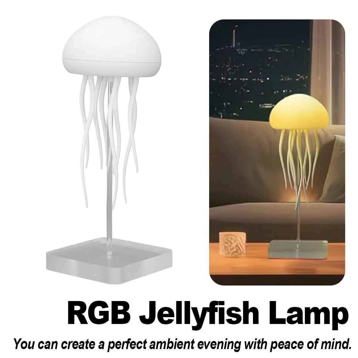 Jellyfish Night Light Lighting Decoration Home Smart Lights Cute Room Decor Usb Creative Led Floating Artificial Indoor Bedside