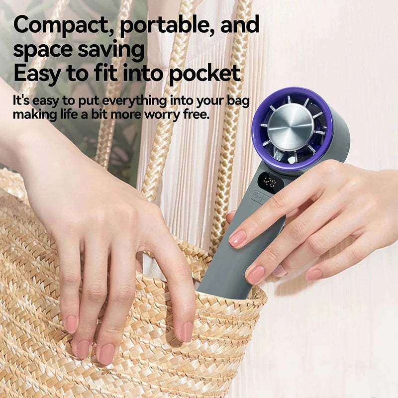 Xiaomi Mini Handheld Fan 120 Speed Portable Desktop Fans Instant Cooling with Ice Mode Rechargeable Stylish Fan for Women New