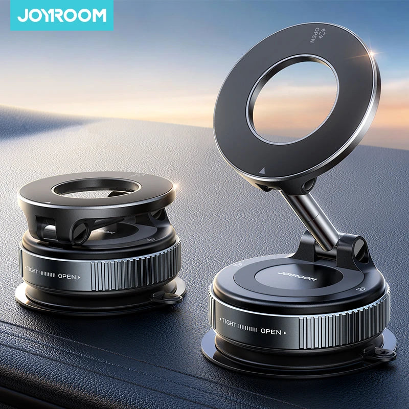 Joyroom Magnetic Suction Cup Phone Mount Vacuum Magnetic Car Phone Holder Mount with 360° Metal Strut for Iphone Samsung Xiaomi