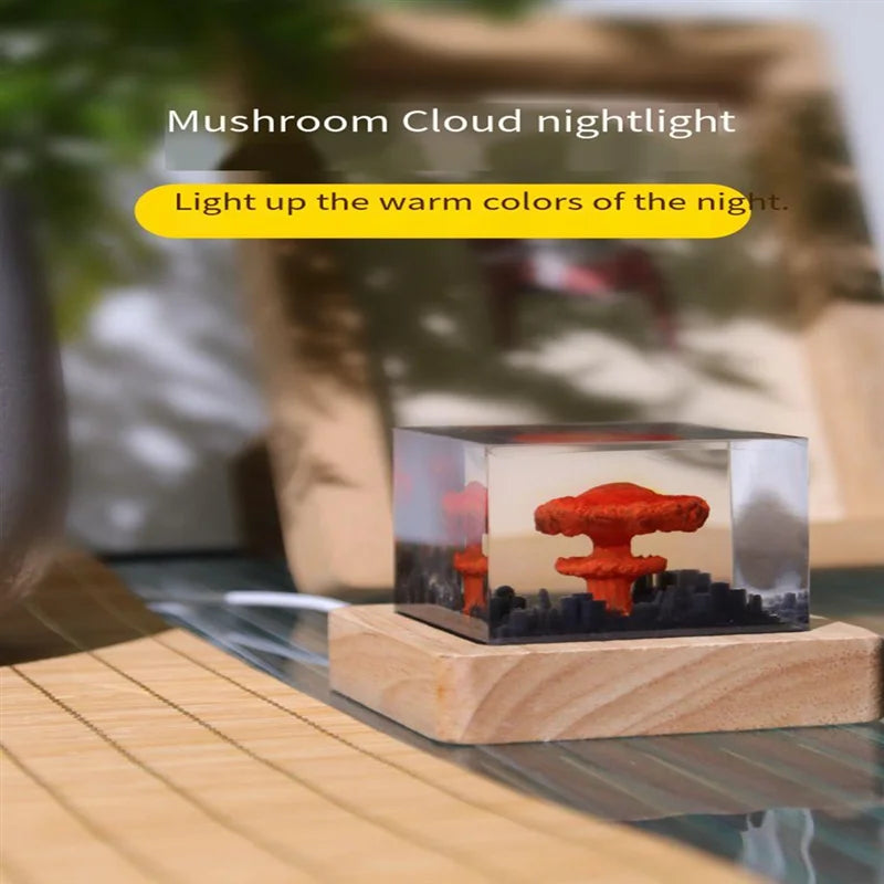 Retail 1 PCS Mushroom Cloud Nuclear Explosion Lamp Atomic Bomb Model Atmosphere Lamp Decoration Creative Gifts for Kids