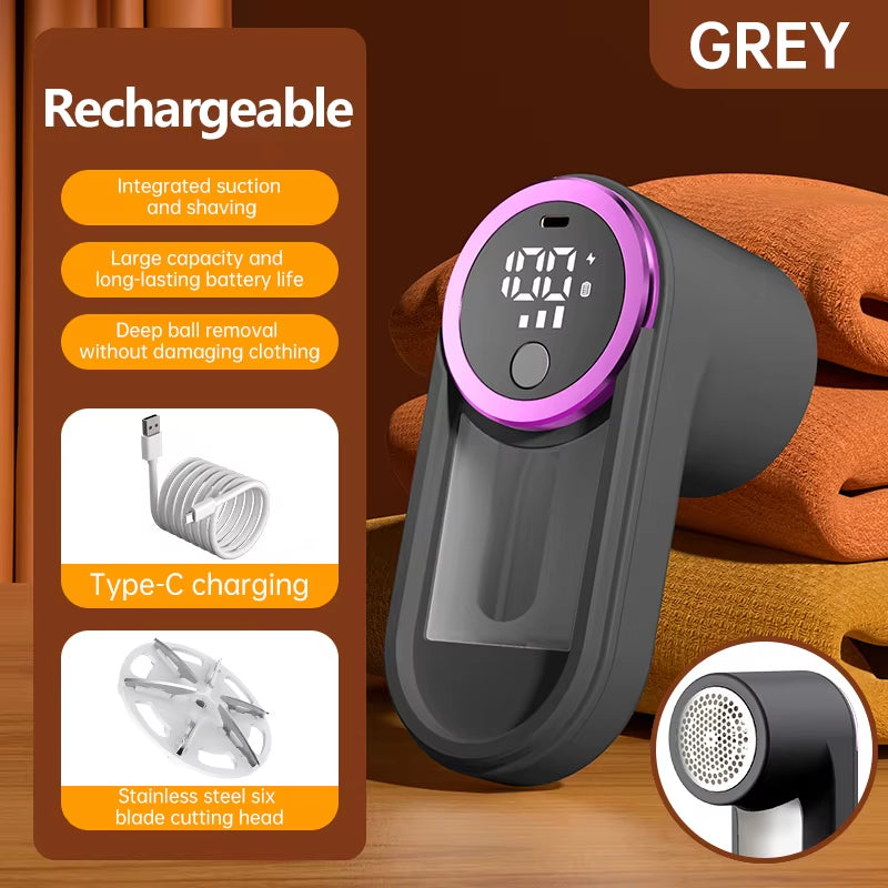 ONEKA Rechargeable Fabric Shaver Lint Remover Sweater Defuzzer Lints Fuzzs Pills Pilling Trimmer for Clothes Furniture