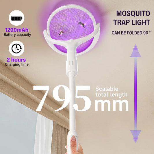 3500V 5In1 Mosquito Killer Lamp Multicunctional Angle Adjustable Bug Zapper Electric USB Rechargeable Mosquito Fly Bat Swatter