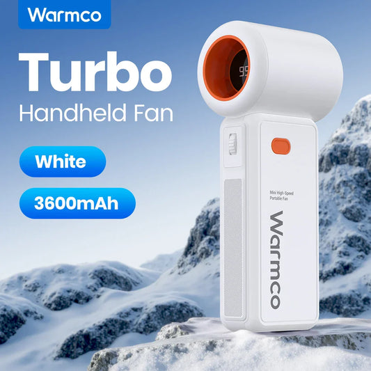 Portable Handheld Fan, 5000Mah Powerful Mini Turbo Fan, 13000 RPM High Speed USB Rechargeable for Travel & Outdoor