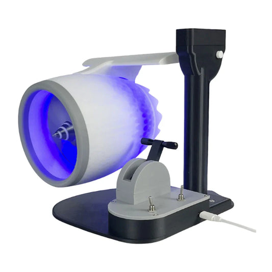 USB Jet Fan Creative Desktop Turbo Jet Fan with Humidifier and Tail Light Jet Engine Fan Engine Model Office Desk Fan