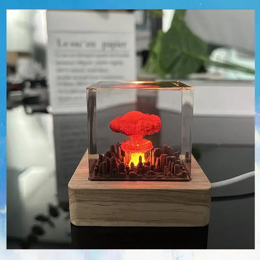 Retail 1 PCS Mushroom Cloud Nuclear Explosion Lamp Atomic Bomb Model Atmosphere Lamp Decoration Creative Gifts for Kids